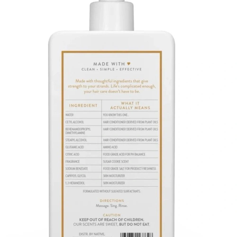 2 Native Limited Edition Sugar Cookie Conditioner 16.5 fl oz